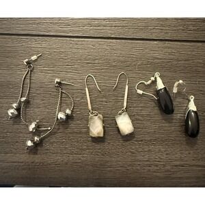 LOT OF 3 PAIRS OF DANGLE EARRINGS